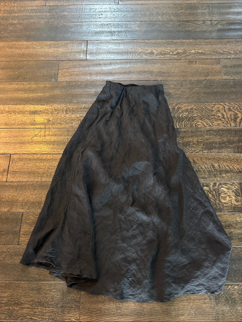 NWT Milio Milano black linen midi skirt size small